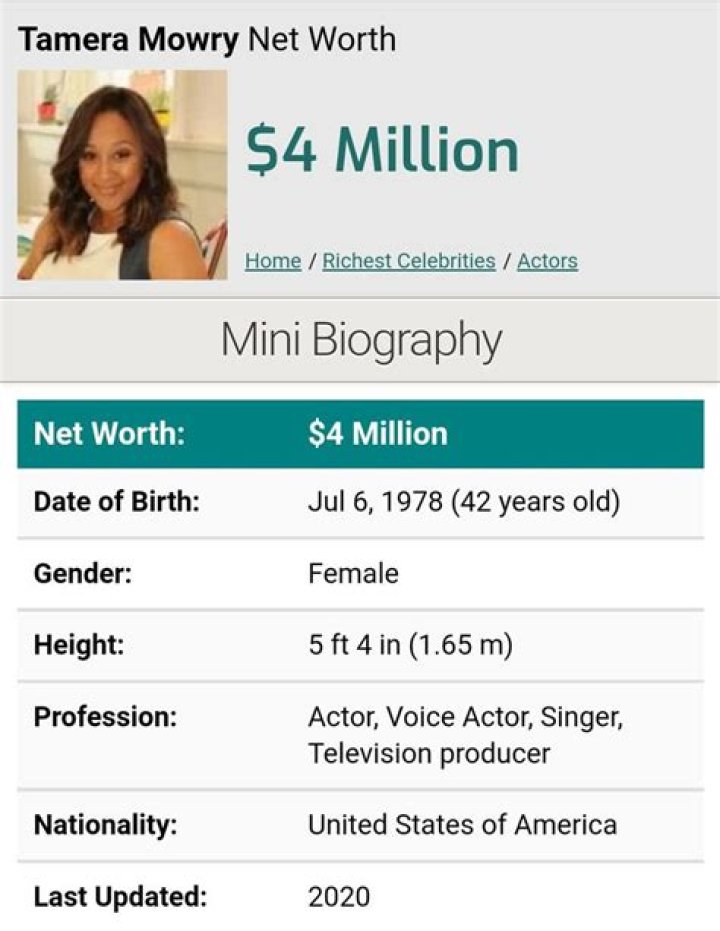 Tamera Mowry Net Worth: Details About Film, Income, Age, Home, Career - SarkariResult